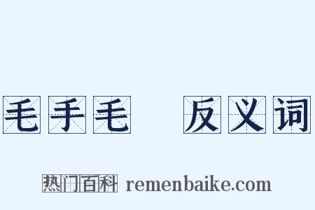 毛手毛腳反义词是什么意思的图片